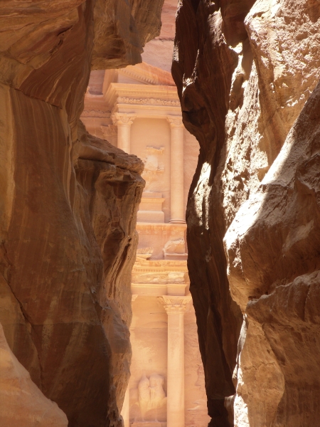 The Canyon Walls of Petra, in Jordan.